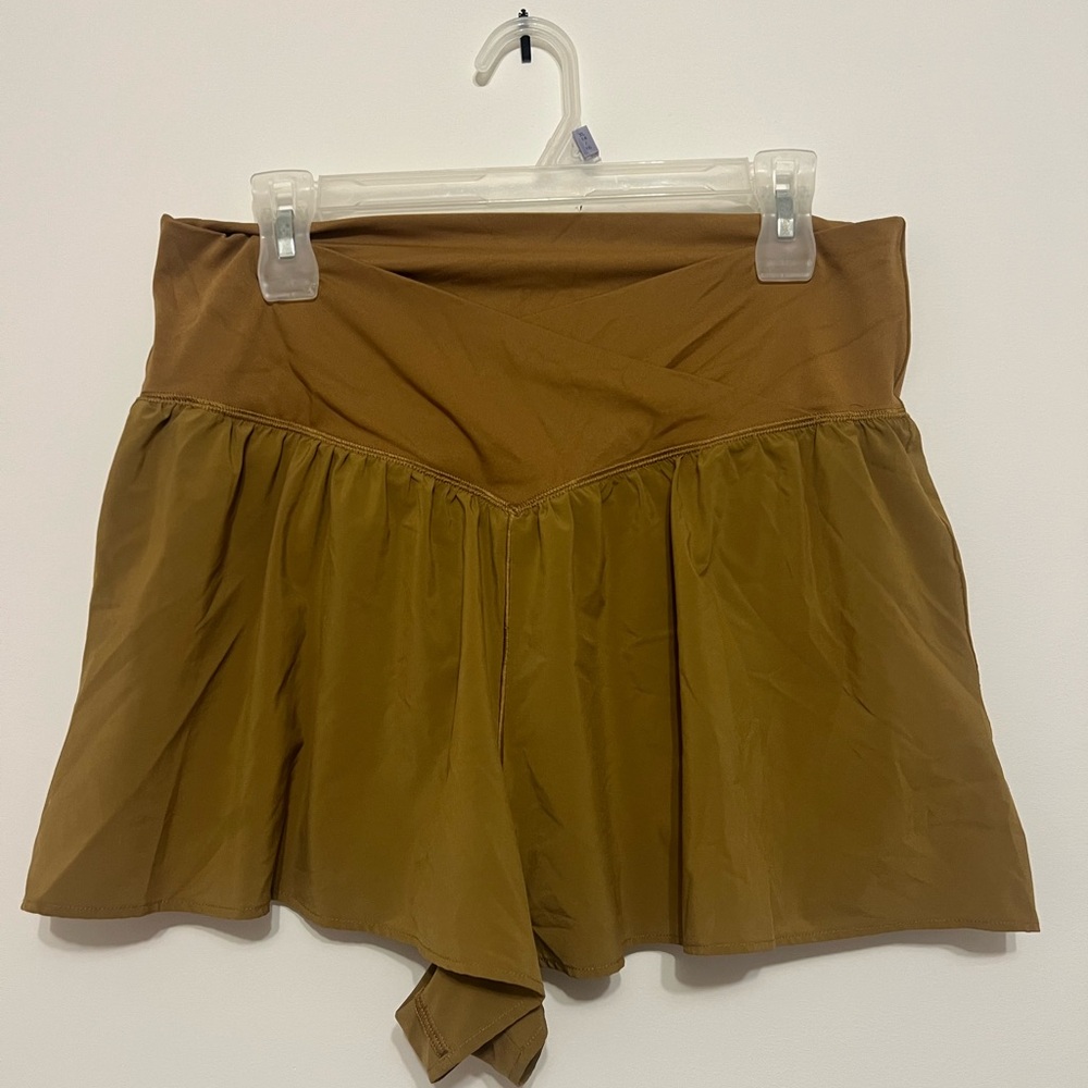 Aerie Crossover Shorts- Brown